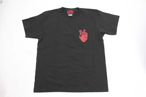 HEART T-shirt BLK/RED