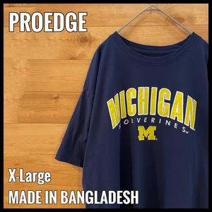 【PROEDGE】カレッジ ミシガン大学 Michigan Tシャツ アーチロゴ 刺繍ロゴ XL ビッグサイズ US古着 アメリカ古着