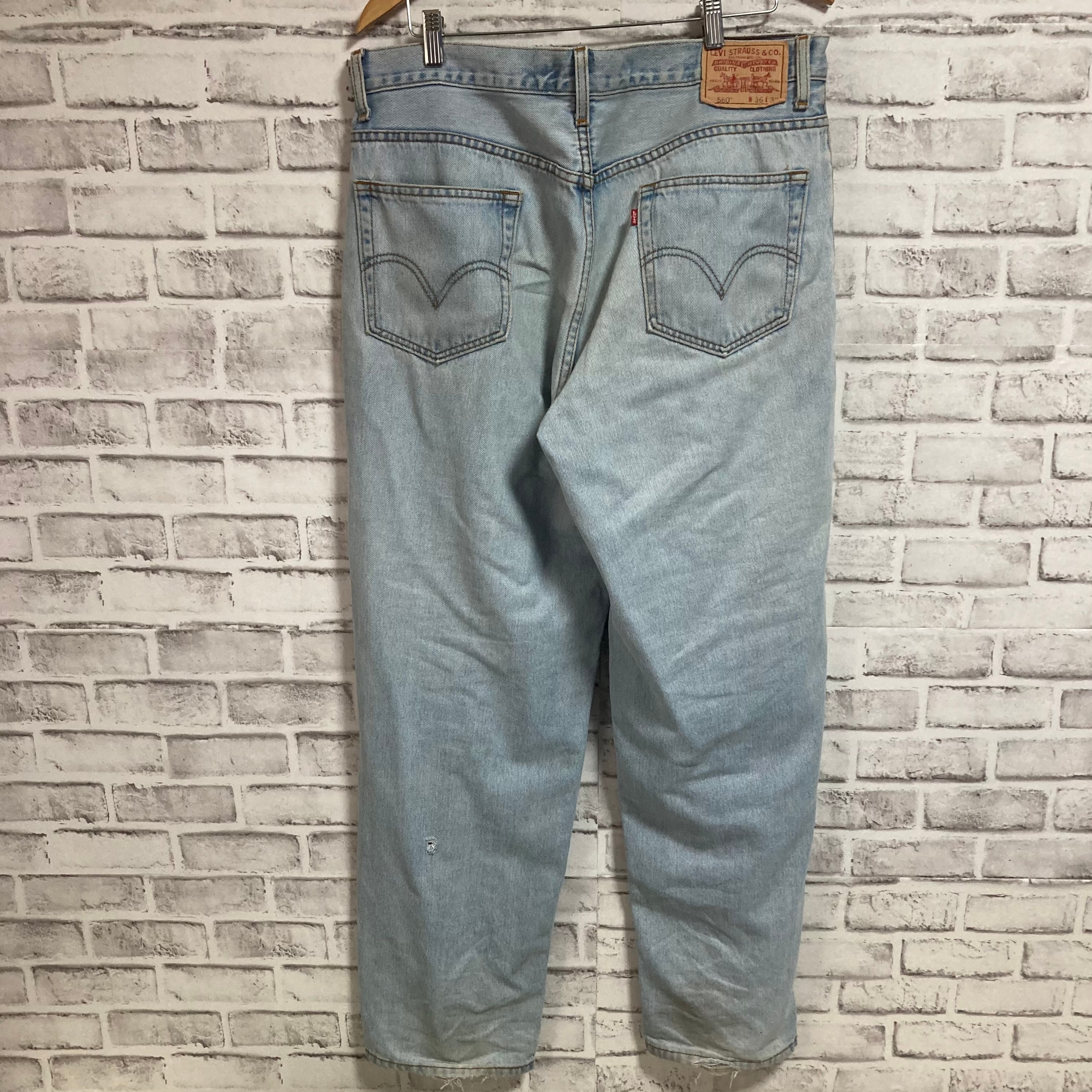 Levi's 560】W36×L32 00s Denim Jeans リーバイス 560 ブルー Levi's 560】W36×L32 00s Denim Jeans リーバイス 560 ブルー