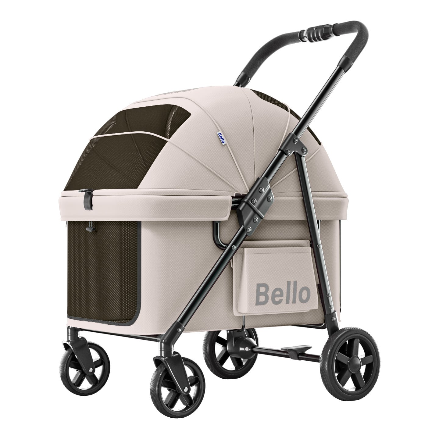 BELLO 軽量折りたたみペットベビーカー/犬用カート 屋外用四輪