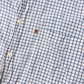 90s 00s POLO JEANS CO. ポロ ジーンズ チェック 半袖シャツ L/ブルー系 メンズ ラルフローレン オールド インパクト21