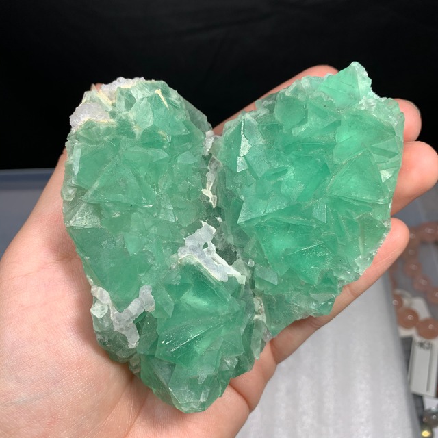 5クラスター グリーンフローライト原石