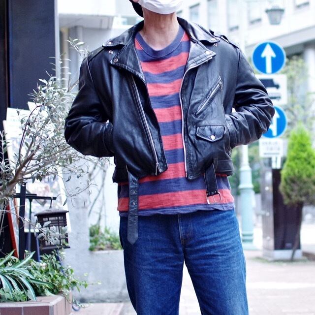 1960s "HORSE HIDE" Leather Motorcycle Jacket / ヴィンテージ ホース