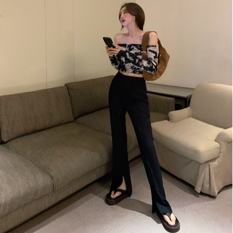 サマー薄手Tシャツ ハイウェストパンツ 夏物 YY-ファッション65739705332