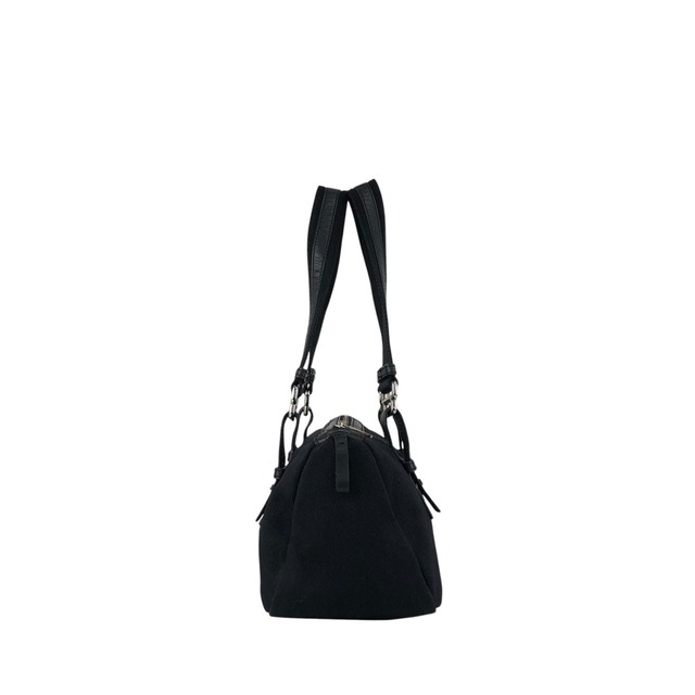 Yves Saint Laurent イヴ・サンローラン ハンドバッグ ブラック YSL キャンバス×レザー vintage ヴィンテージ オールド p825h3