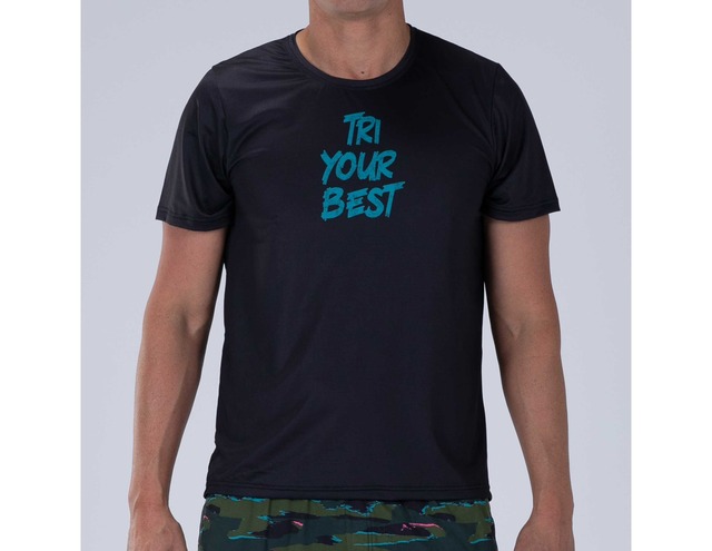 MEN RUN TEE (TRI YOUR BEST)　メンズ　アスリート専用　Tシャツ　ZMR12087