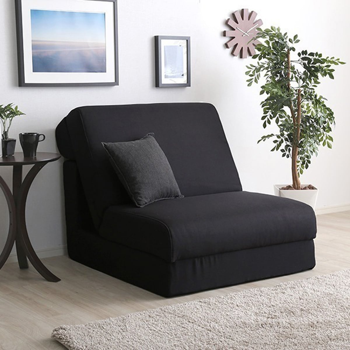 組み換え自由なソファベッド1P ポケットコイル 1人掛 ソファベッド 日本製 ローベッド