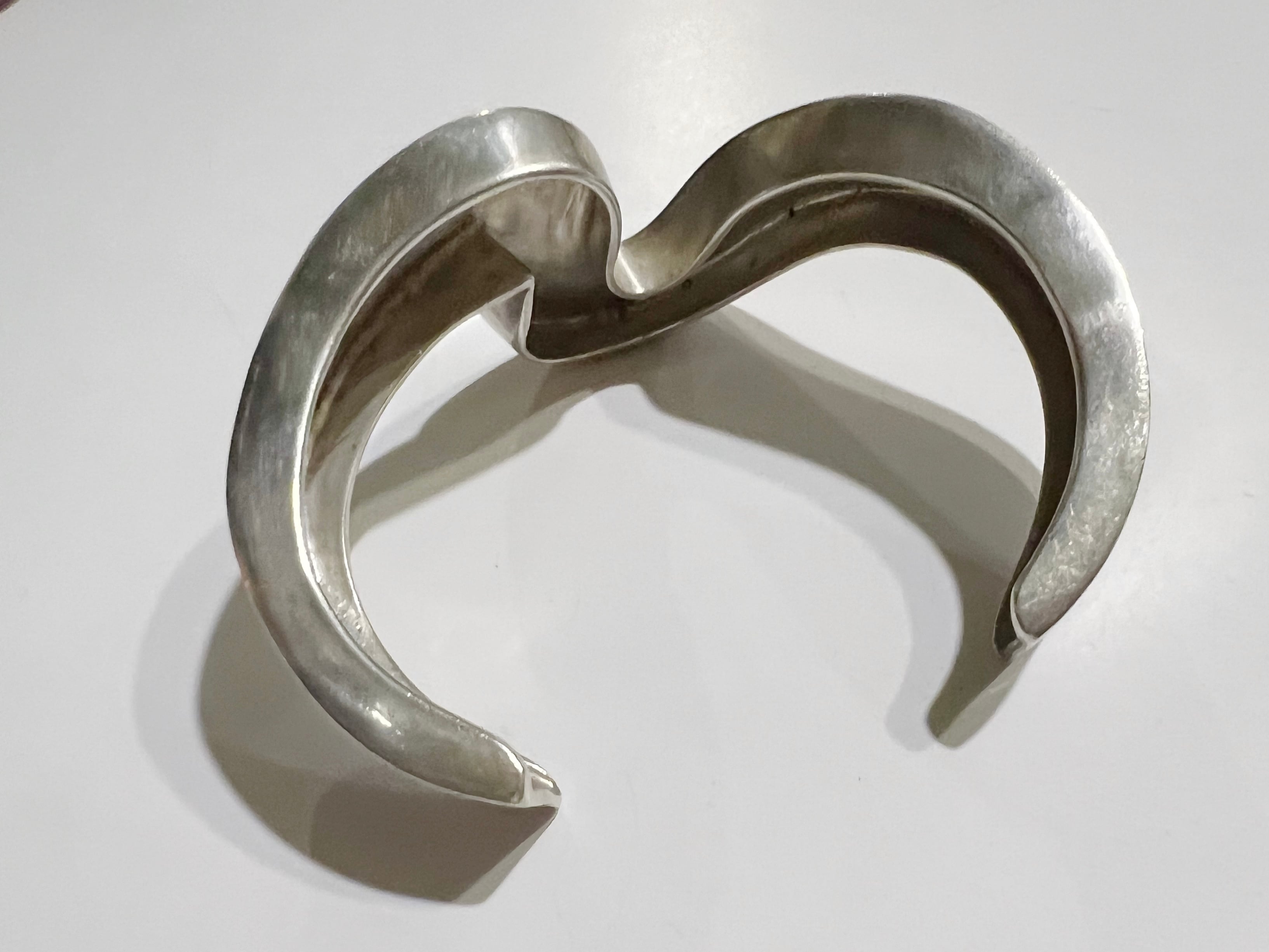 Vintage designer's 925 silver wave bangle ( ヴィンテージ