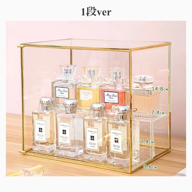 2段ver.) ゴールド香水収納クローゼット【セレクト商品】[Mellifluous