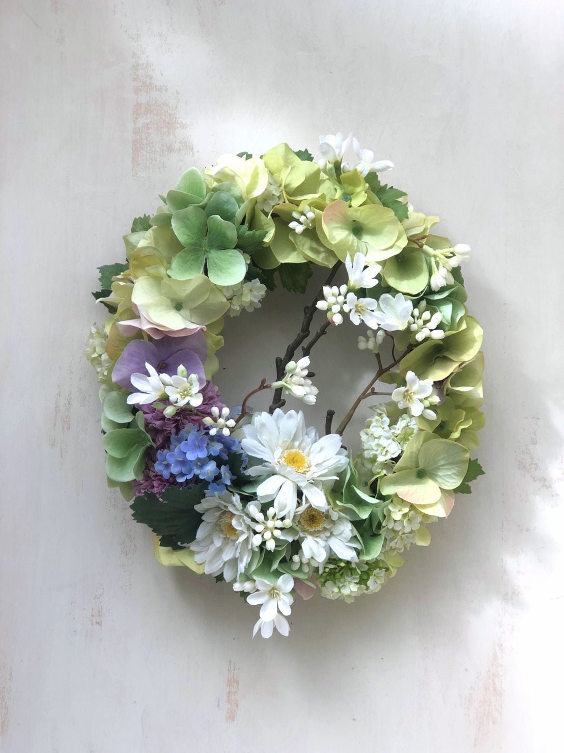 〜Antique wreath〜アンティークあじさいのグラデーションリース