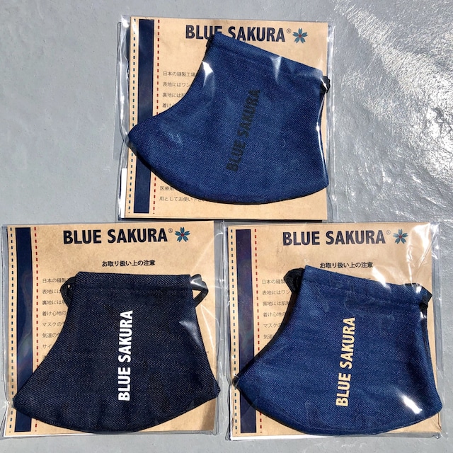 BLUE SAKURA DENIM MASK / BS-AC34