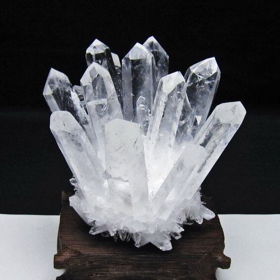 水晶 クラスター 水晶 原石 水晶クラスター 台座付属 一点物 182-8577