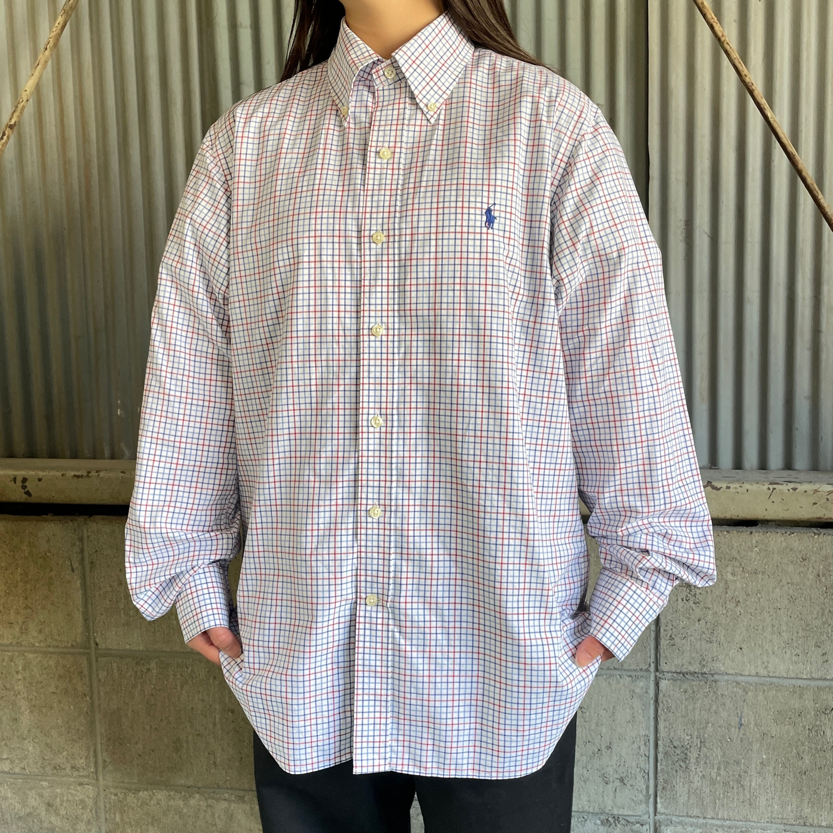 Ralph Lauren ラルフローレン ボタンダウン チェックシャツ メンズL  