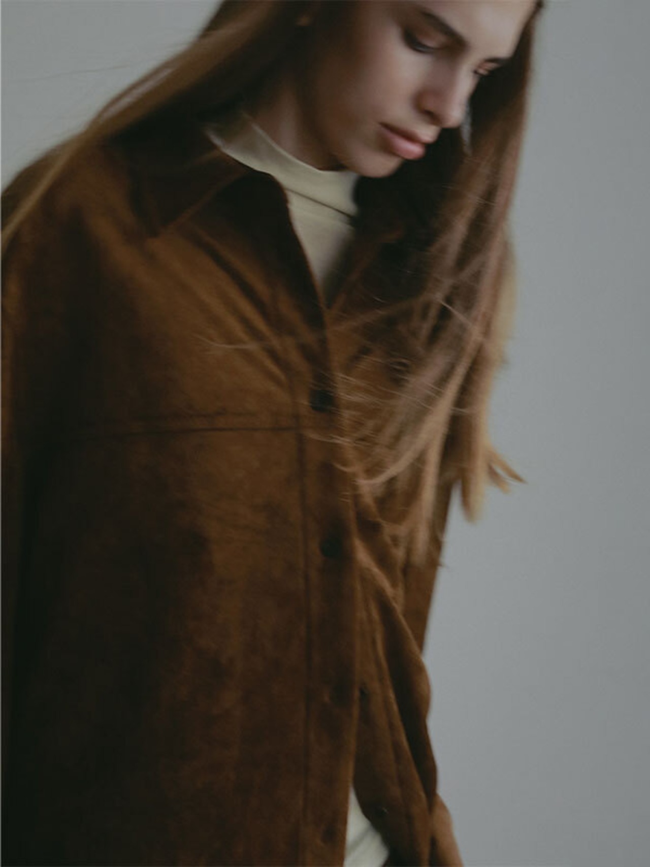 ETRE TOKYO フェイクスウェードオーバーサイズシャツ