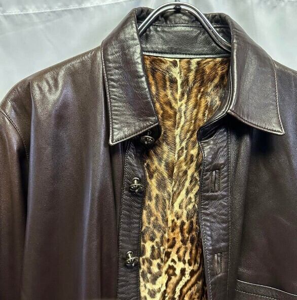 CHROME HEARTS クロムハーツ レザージャケット レオパード | chromehearts