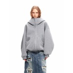 オーバーサイズジップアップパーカー