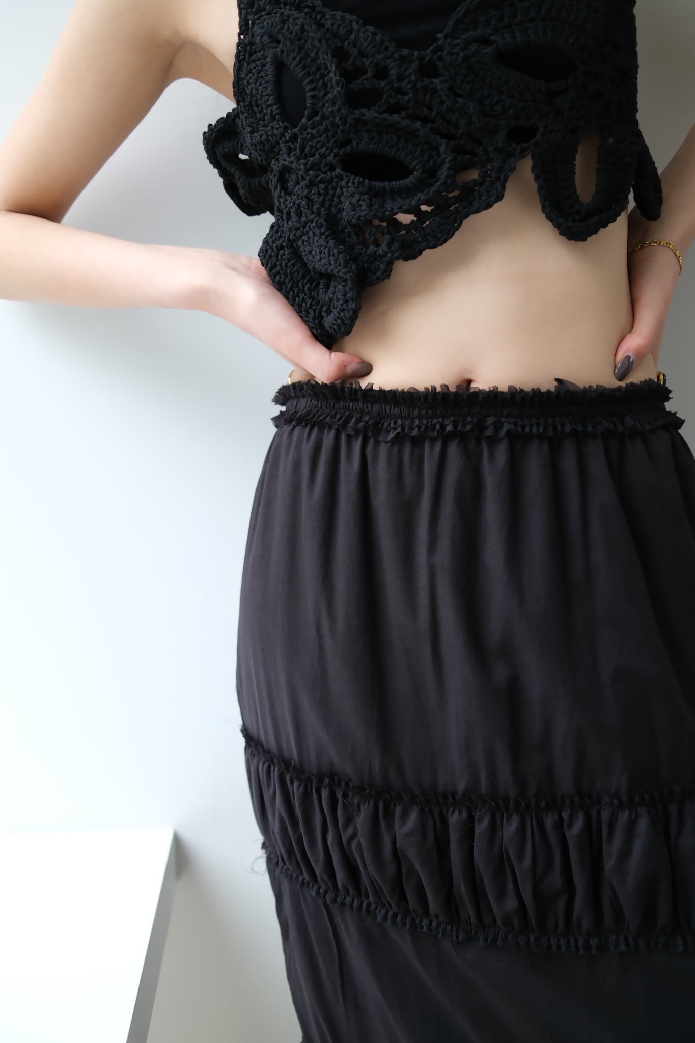 ànuke Tiered Pencil Skirt ティアードペンシルスカート Black | planet3rd
