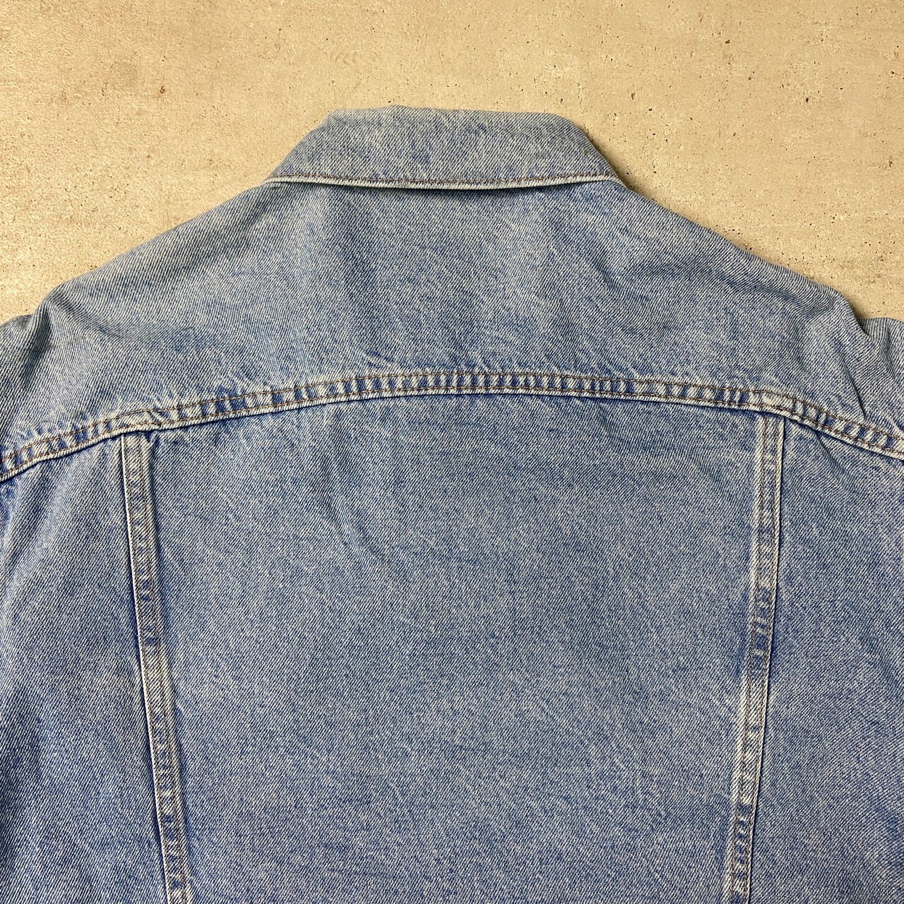 90年代 USA製 VANTAGE デニムジャケット 企業ロゴ刺繍 メンズXL相当 