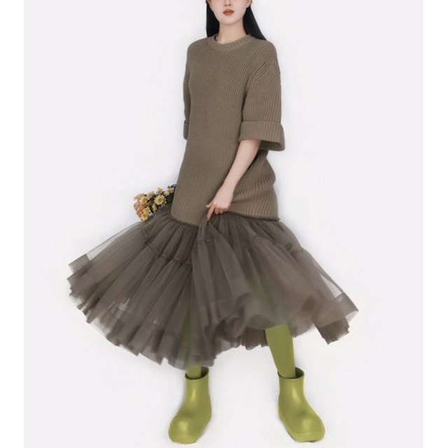 Mesh Skirt Docking One-piece 503106