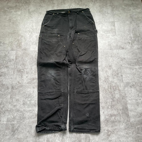 USA製 ブラック ダブルニー Carhartt B01-BLK 34×34