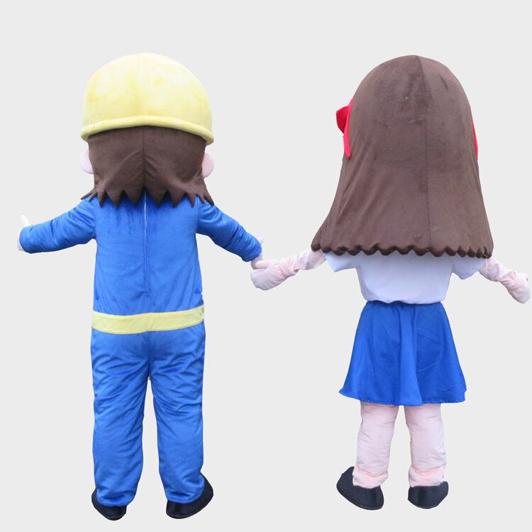 本格的着ぐるみ 男の子 女の子 おとこのこ おんなのこ オトコノコ オンナノコ 大人用 ブルー 青い帽子男性 赤いリボン女性 きぐるみ 3頭身タイプ 格安 良質 のぞき可 オーダーメイド コスプレ イベント用品 キャンペーン 子供 キャラクター かぶりもの Mooncat