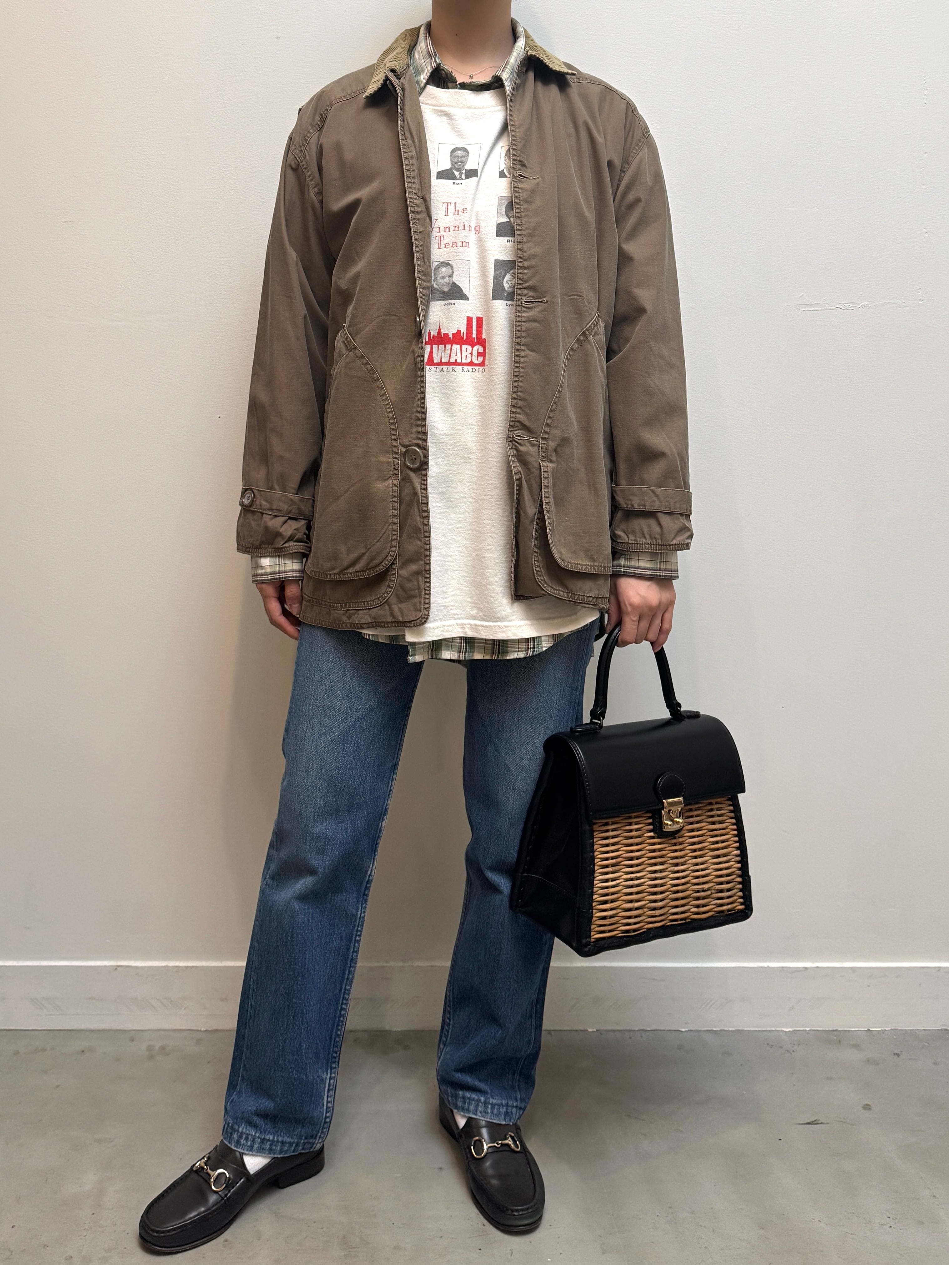 JK18-5 USED COTTON JACKET "J.CREW"- BROWN-