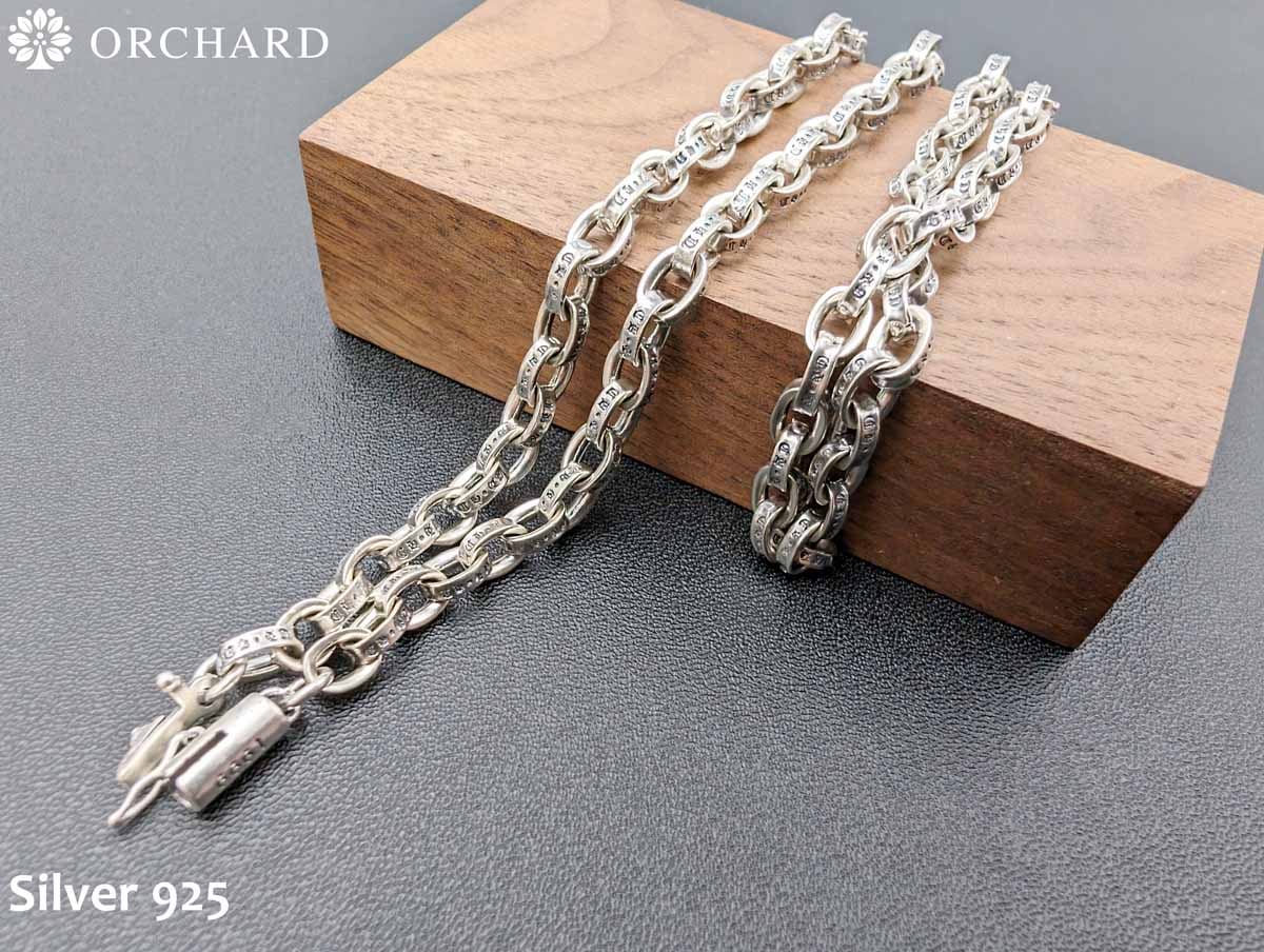 ペーパーチェーンシルバーネックレス/シルバー925総重量36.5g/全長62