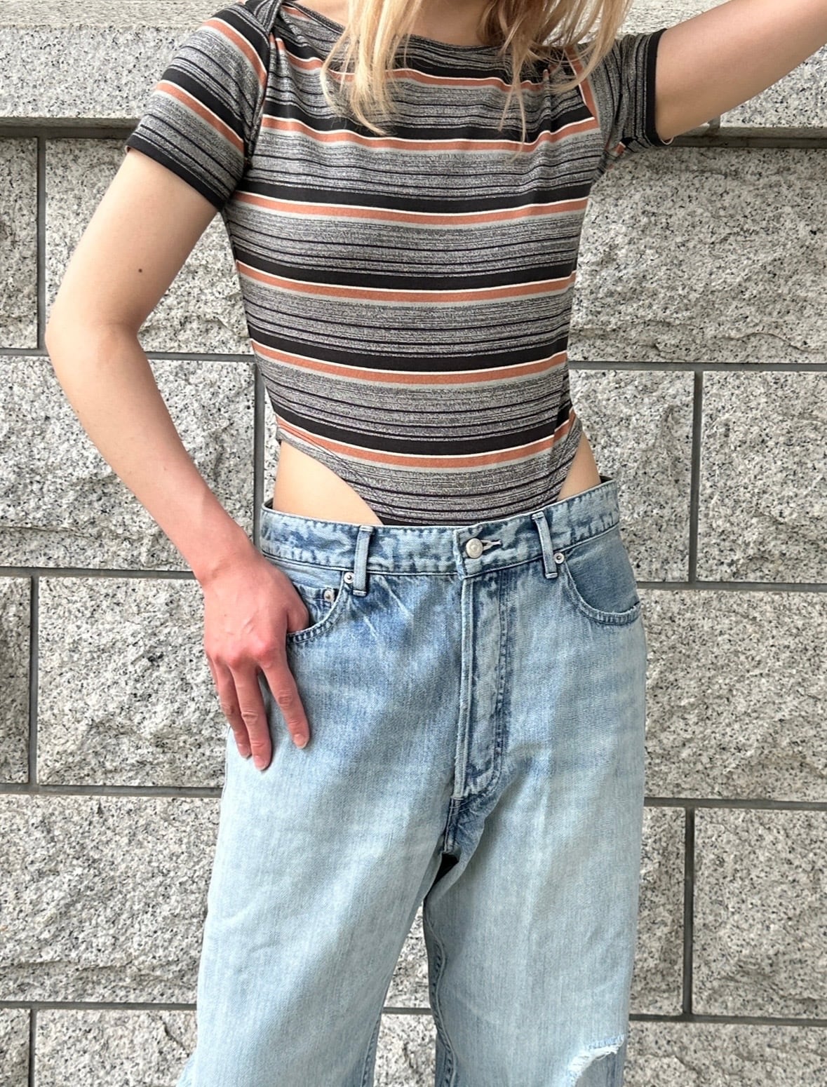 FUMIKA_UCHIDA  [GRANDRELLE MULTI STRIPES BODY SUIT]