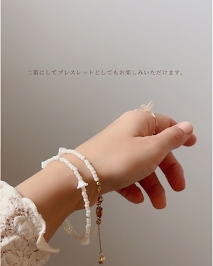 czech bellflower beads necklace【 purple 】数量限定