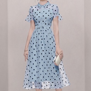 ワンピース レディース 送料無料 フレアワンピース ミディアム丈 ドット 膝丈 チュール フリル ひざ丈 袖あり ミモレ丈 セミフレア スリム 透け感 半袖 かわいい 大人可愛い きれいめ 上品 おしゃれ アジアン エスニック 大人女子 こなれ感 キュート ガーリー エレガント モダン 存在感 緑 グリーン 春 秋 冬 20代 30代 ママ デート お出かけ パーティー イベント リゾート 普段使い 韓国系 オルチャン 体系カバー 脚長 インスタ映え