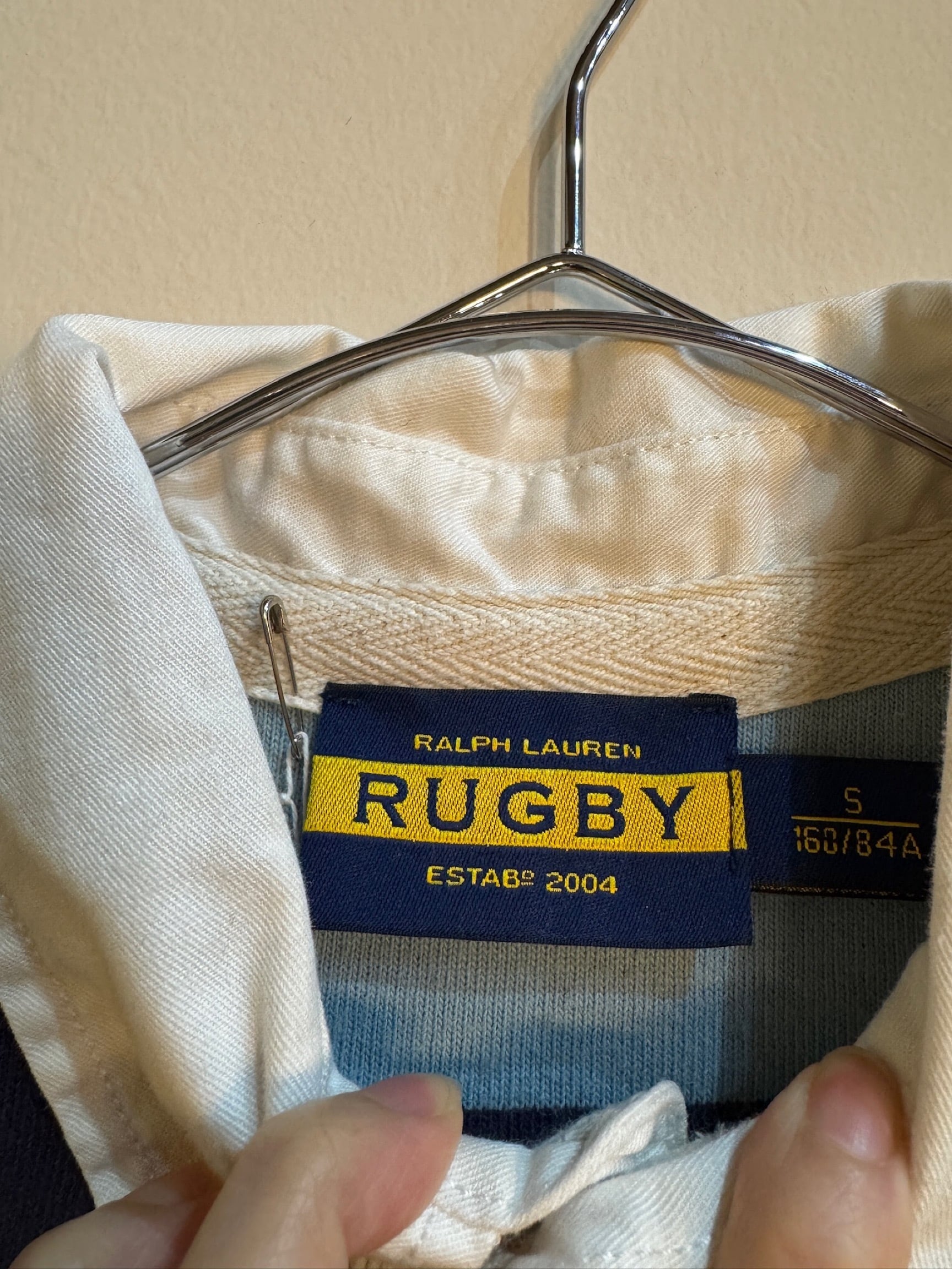 RALPH LAUREN RUGBY ボーダーラガーシャツ ブルー／ネイビー