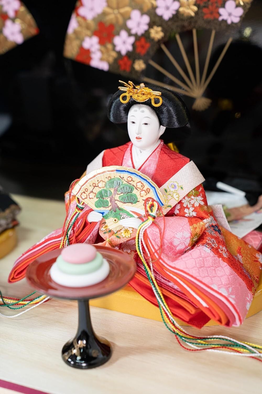 小三五 親王飾り 鞠・小菊柄 紫色 雛人形 ひな人形 ひな祭り 雛祭り 雛