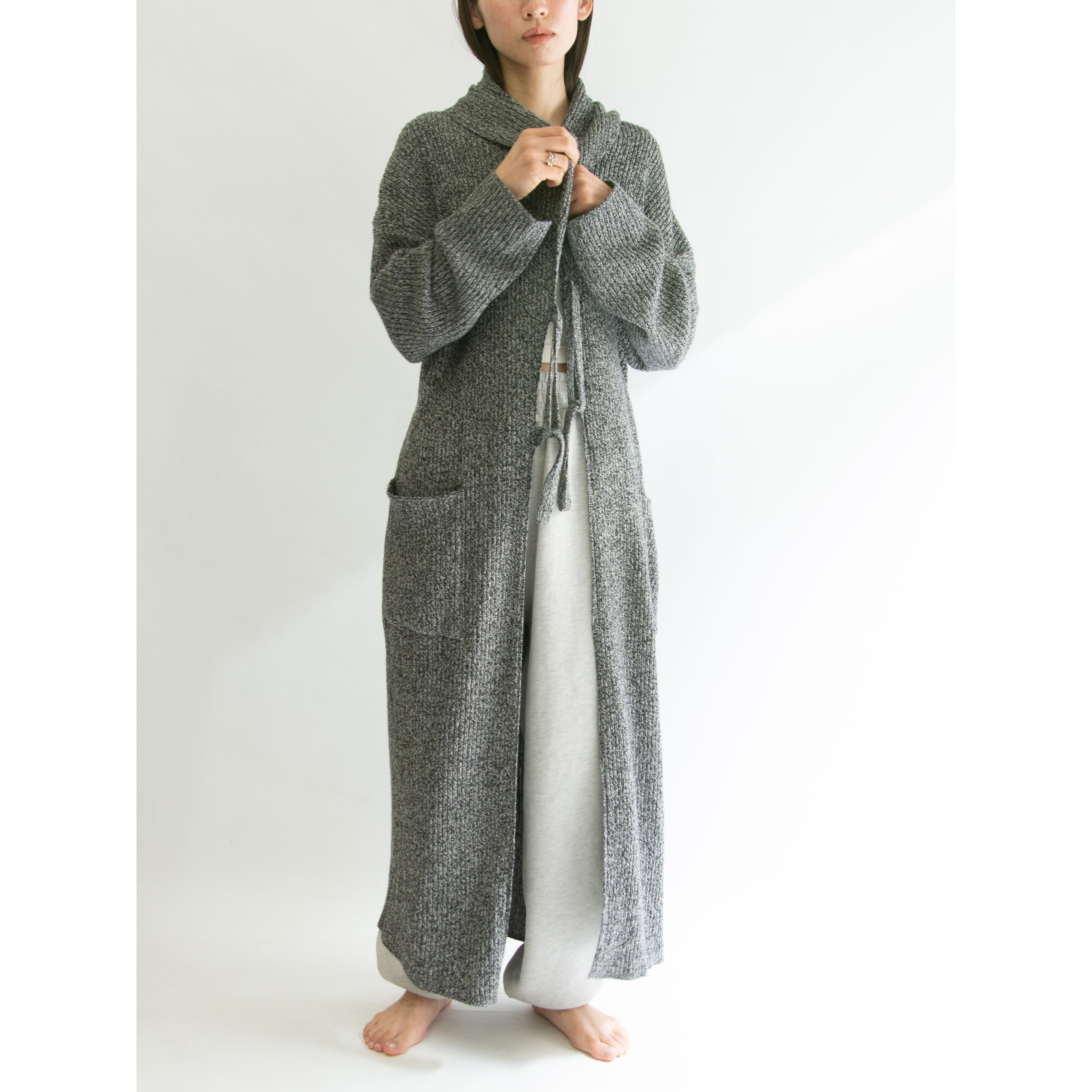 Made in Italy】Acrylic-wool long cardigan（イタリア製 アクリル