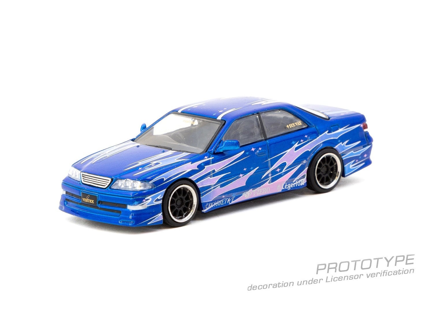 Tarmac Works 1/64 トヨタ VERTEX Toyota Mark II JZX100 Blue Metallic T64G-024-BL