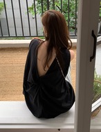 【新作5％OFF・3日間】Back-Twist Linen Tops _3colors