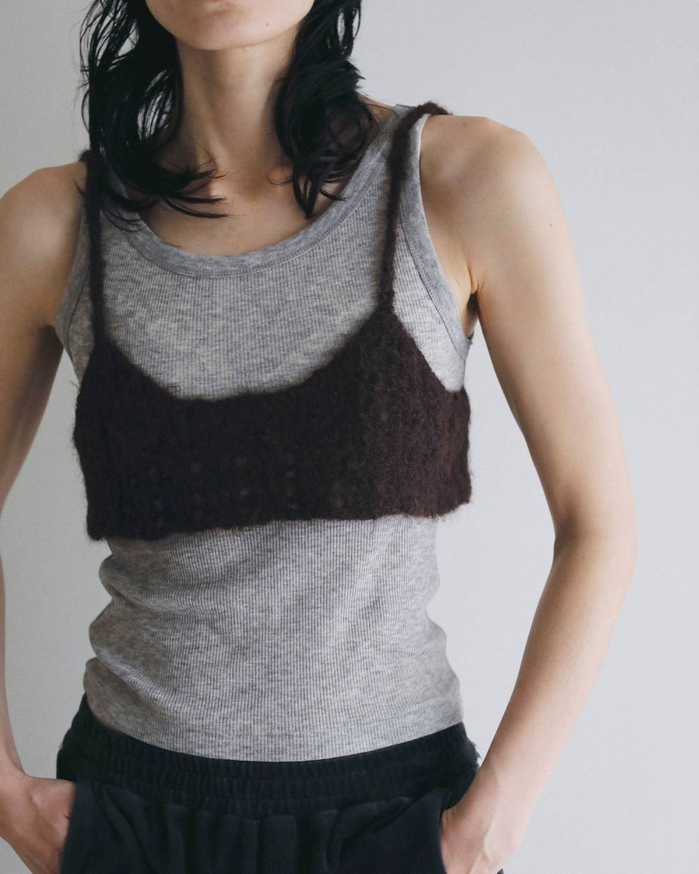 anuke 】Crochet Knit Bustier | valance 福井｜レディースセレクト