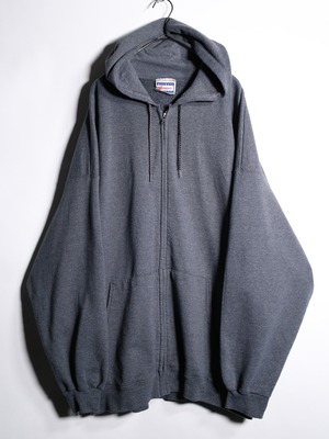 "Hanes" XXXG super over silhouette zip-up foodie