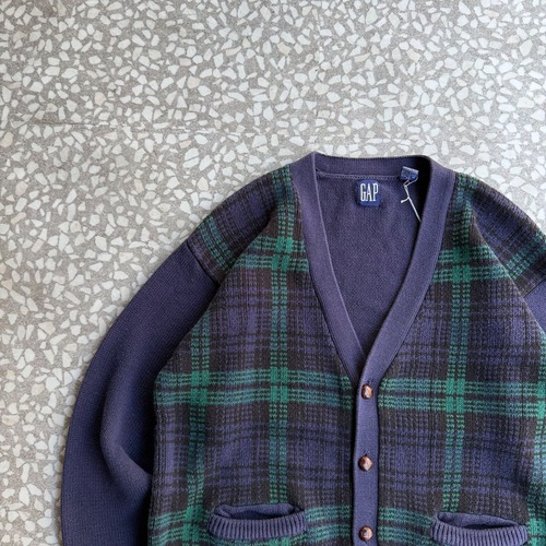 GAP / 90′s- cotton knit cardigan size M
