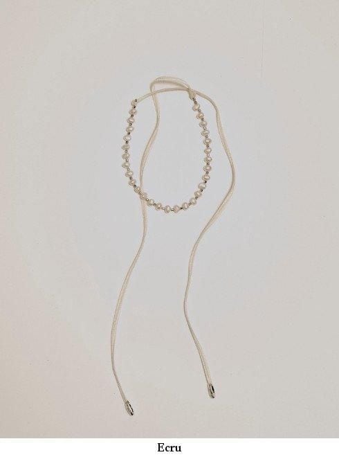 todayful Pearl Ribbon Choker【12510909】 | AMBIENT SHARE