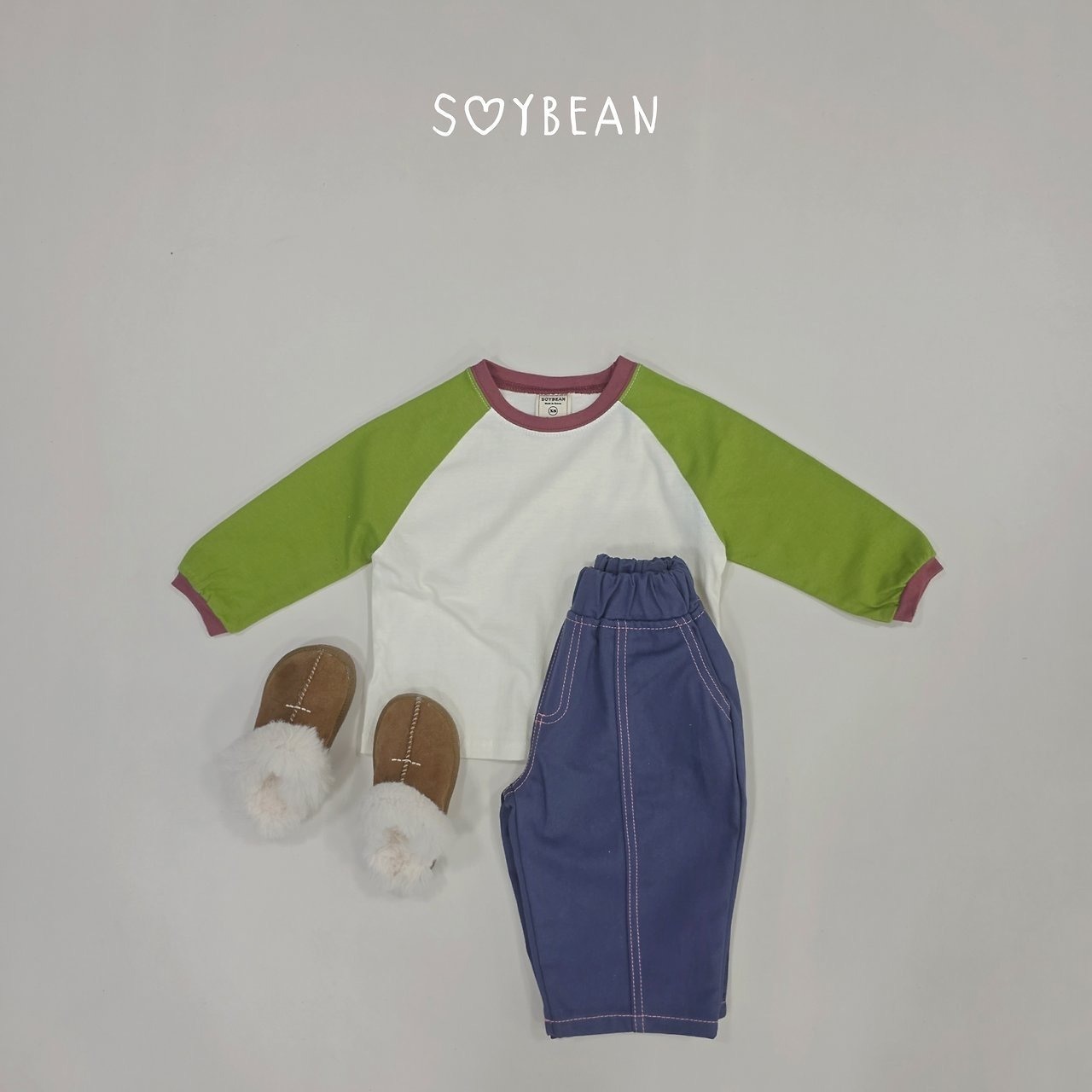 韓国子供服 / 26Autumn / soybean / カラー バベルパンツ / キッズ服 / ジュニア服 / 秋服 *XS~JM*