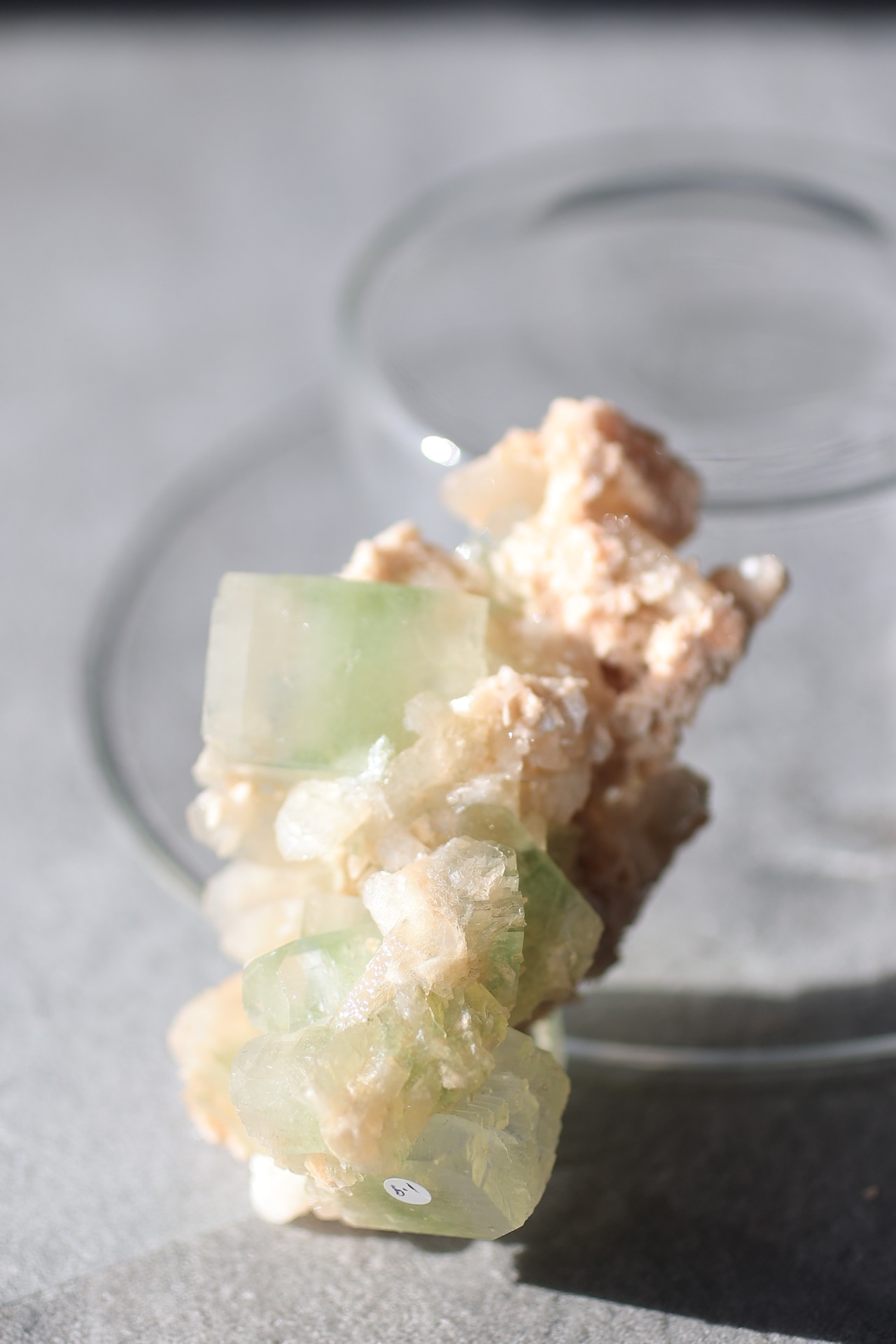 グリーンアポフィライト × スティルバイト Green Apophyllite with Stilbite |天然石 原石 鉱物 パワーストーン|st00415