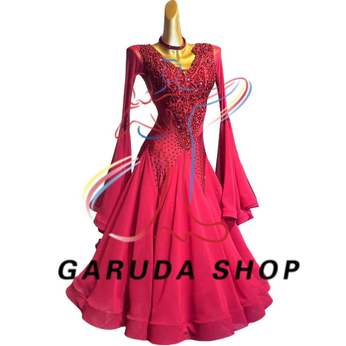 NEW【社交ダンスドレス・モダンドレス・スタンダードドレス・ラテン  