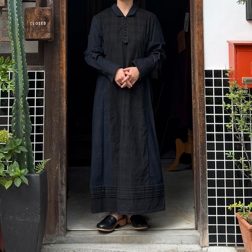 ASEEDONCLOUD/アシードンクラウド　Railway uniform dress／レイルウェイ  ユニフォーム ドレス Okunensha history cloth  #262304 Black size M