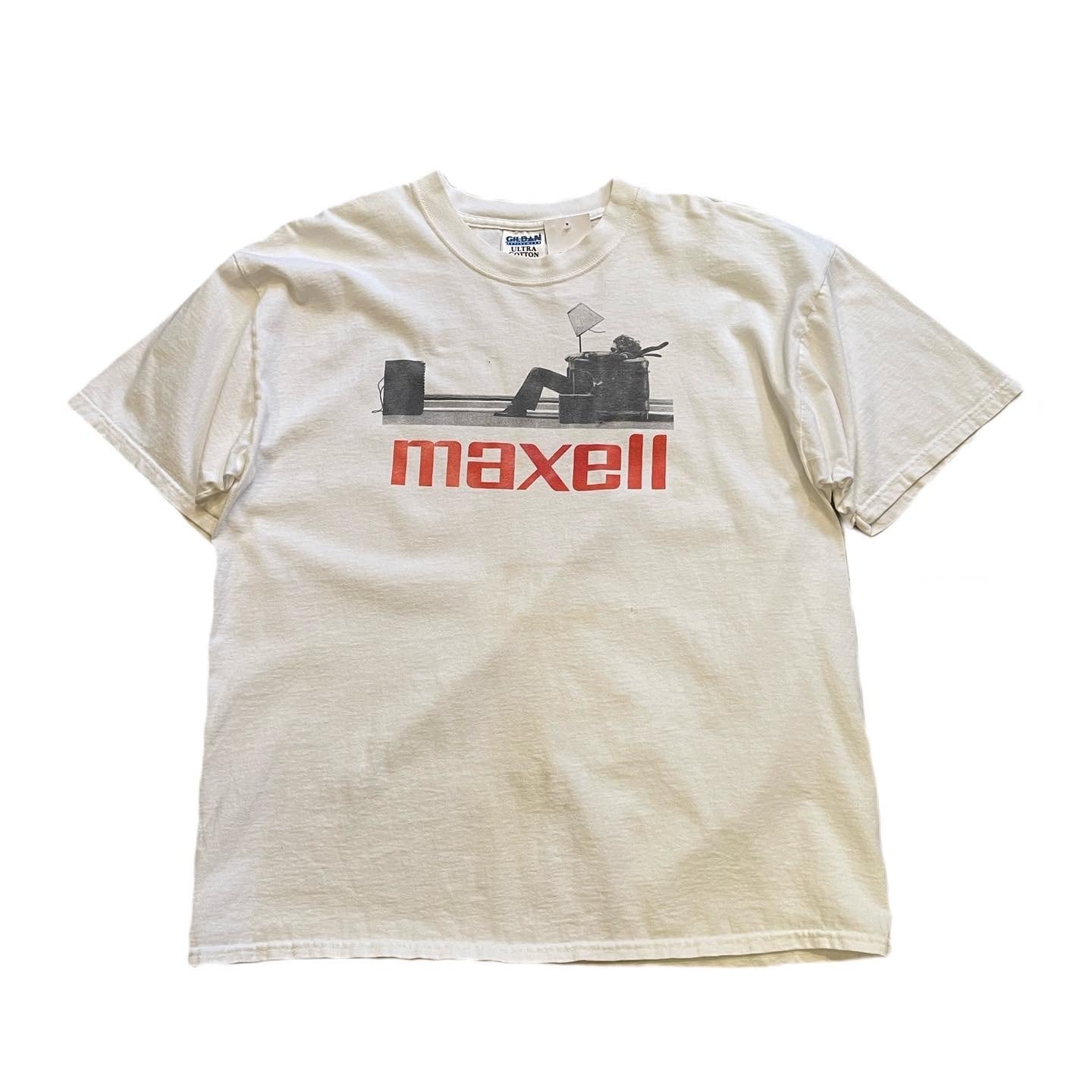 80-90'S maxell マクセル シルグルステッチ グラフィックTee