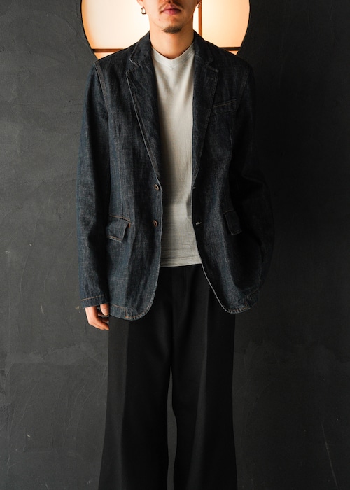00’s MIU MIU single 2b denim tailored jacket