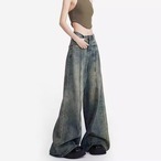 ペイントフェードワイドパンツ