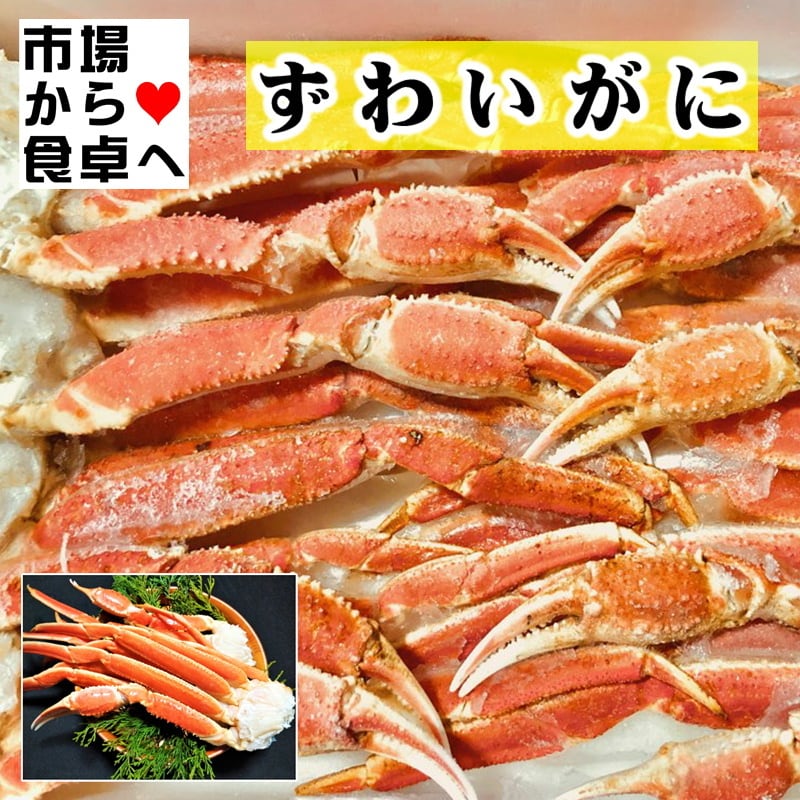 ずわいがに　うまいもの市場　肩　カナダ産　（２Lサイズ・5kg入り）大容量　業務用200／250サイズ【冷凍便】