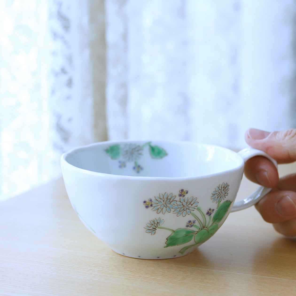 うつわ藍水 ｜ カフェボール ヤマアジサイ ｜ 波佐見焼 | にっこう生活
