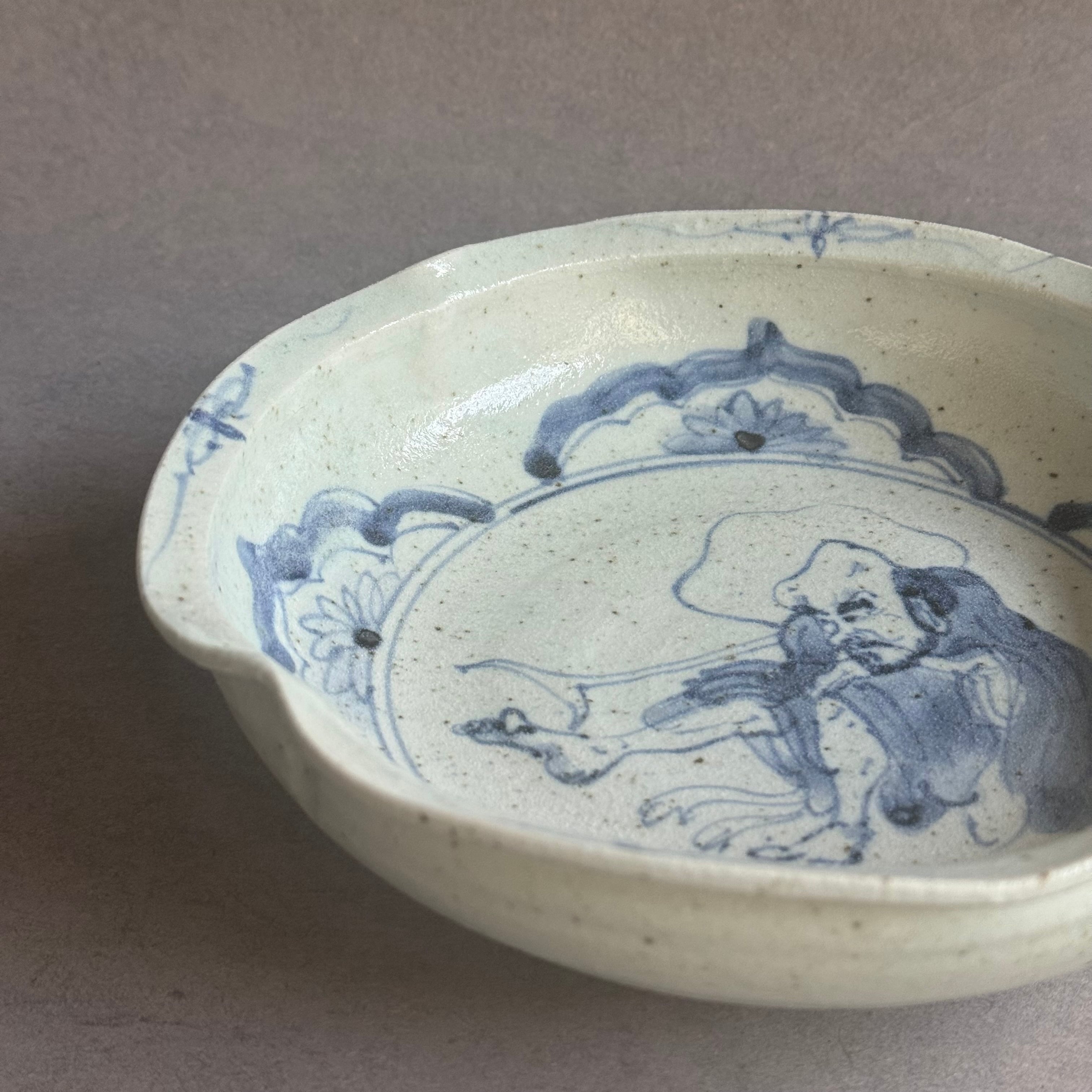 吉田崇昭 染付四方仙人平鉢 | gallery 一白