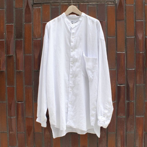 Vintage L/S Linen Shirt [GOOUCH] [1990s-] WH Collarless
